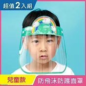【iRoom優倍適】全面防疫*防飛沫防霧隔離防護面罩-頭戴式兒童款《超值2入》 機器人