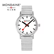 MONDAINE 瑞士國鐵 SBB Classic Metal腕錶 - 白 40mm
