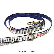 【PET PARADISE】寵物牽繩-牛仔條紋藍 4S~3S