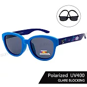 【SUNS】兒童彈力太陽眼鏡 可愛卡通熊 寶麗來鏡片 抗UV400 藍框藍腳