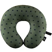 《DQ》U型護頸記憶枕(墨綠黑點) | 午睡枕 飛機枕 旅行枕 護頸枕 U行枕