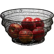 《PHILIPPI》摺疊鏤空水果籃(黑22cm) | 水果盤 水果籃