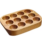 《KitchenCraft》12格刺槐木蛋盒 | 冰箱收納盒 蔬果收納盒 分層分格