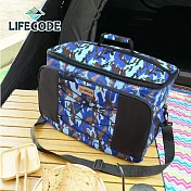 【LIFECODE】藍迷彩保冰袋/保溫袋/保冷袋-(35L公升)