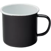 《Utopia》琺瑯馬克杯(白黑300ml) | 水杯 茶杯 咖啡杯 露營杯 琺瑯杯