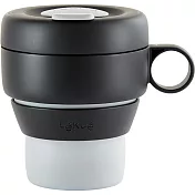 《LEKUE》矽膠摺疊隨行杯(淺灰350ml) | 水杯 茶杯 咖啡杯 露營杯