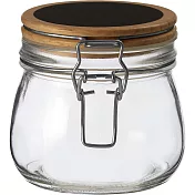 《Premier》標記扣式玻璃密封罐(木500ml) | 保鮮罐 咖啡罐 收納罐 零食罐 儲物罐