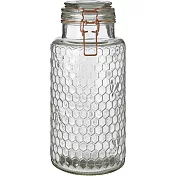 《Premier》蜂巢扣式玻璃密封罐(玫瑰金1.9L) | 保鮮罐 咖啡罐 收納罐 零食罐 儲物罐