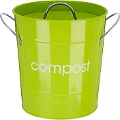 《Premier》雙柄廚餘桶(綠3L) | 回收桶 垃圾桶 收納桶 餿水桶