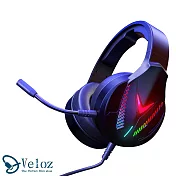 【Veloz】USB炫光耳罩式電競耳機麥克風(1入)