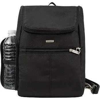 《TRAVELON》RFID三層兩用防盜後背包(黑5L) | 雙肩包 學生包 旅行包 防割防搶