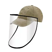 O’Pretty 歐沛媞 多功能防疫防護面罩式棒球帽(帽圍52-60cm)-多款可選 水洗卡其