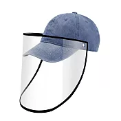 O’Pretty 歐沛媞 多功能防疫防護面罩式棒球帽(帽圍52-60cm)-多款可選 水洗藏青