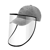 O’Pretty 歐沛媞 多功能防疫防護面罩式棒球帽(帽圍52-60cm)-多款可選 水洗灰