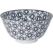 《Tokyo Design》瓷製餐碗(花繩黑12cm) | 飯碗 湯碗