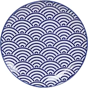 《Tokyo Design》瓷製餐盤(浪紋藍16cm) | 餐具 器皿 盤子