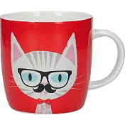 《KitchenCraft》骨瓷馬克杯(紳士貓425ml) | 水杯 茶杯 咖啡杯
