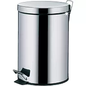 《KELA》Dusty腳踏式垃圾桶(亮銀3L) | 回收桶 廚餘桶 踩踏桶
