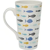 《VERSA》瓷製馬克杯(繽紛小魚450ml) | 水杯 茶杯 咖啡杯