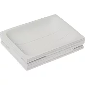 《VERSA》刻紋長方肥皂盒(白) | 肥皂架 香皂碟 皂盒
