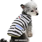 【PET PARADISE】寵物衣服-三色扣條紋灰 S