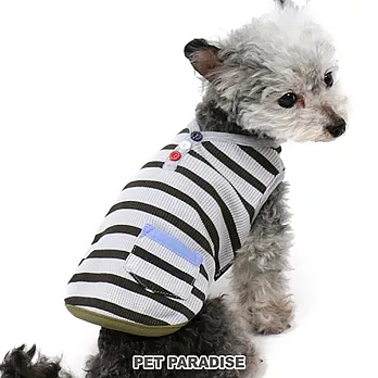 【PET PARADISE】寵物衣服-三色扣條紋灰 DM
