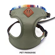 【PET PARADISE】寵物胸背帶-附牽繩 豬鼻 綠 3S