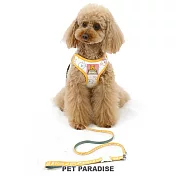 【PET PARADISE】寵物胸背帶-附牽繩 滿版維尼 4S