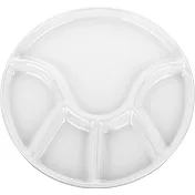《KELA》五格陶製餐盤(圓) | 餐具 器皿 盤子