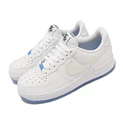 Nike 休閒鞋 Air Force 1 07 LX 女鞋 經典款 熱感應變色 果凍底 皮革 穿搭 白 藍 DA8301-101 23cm WHITE/BLUE