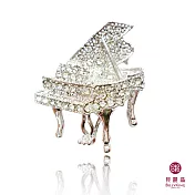 BILLY KING 貝麗晶 【樂器系列-87】(BK187) 鋼琴水晶鑽胸針