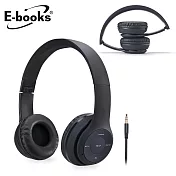 E-books S87 藍牙4.2無線摺疊頭戴式耳機 黑