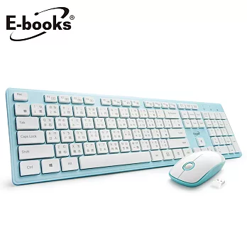 E-books Z4 美型無線鍵盤滑鼠組 藍白