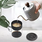 【PO:Selected】丹麥DIY手沖咖啡二件組(手沖咖啡壺-灰/咖啡玻璃杯240ml-灰)