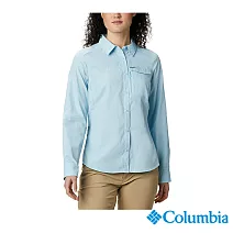 Columbia 哥倫比亞 女款 - 防曬50快排長袖襯衫 UAR26570BL L 亞規 藍色