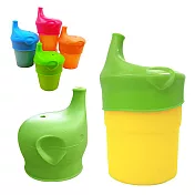 BabyPark 韓國防溢漏矽膠大象吸管杯套組 綠色
