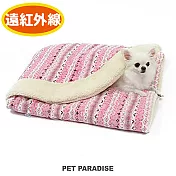 【PET PARADISE】 寵物用品-睡袋蓋毯 2way 民族風 粉 S