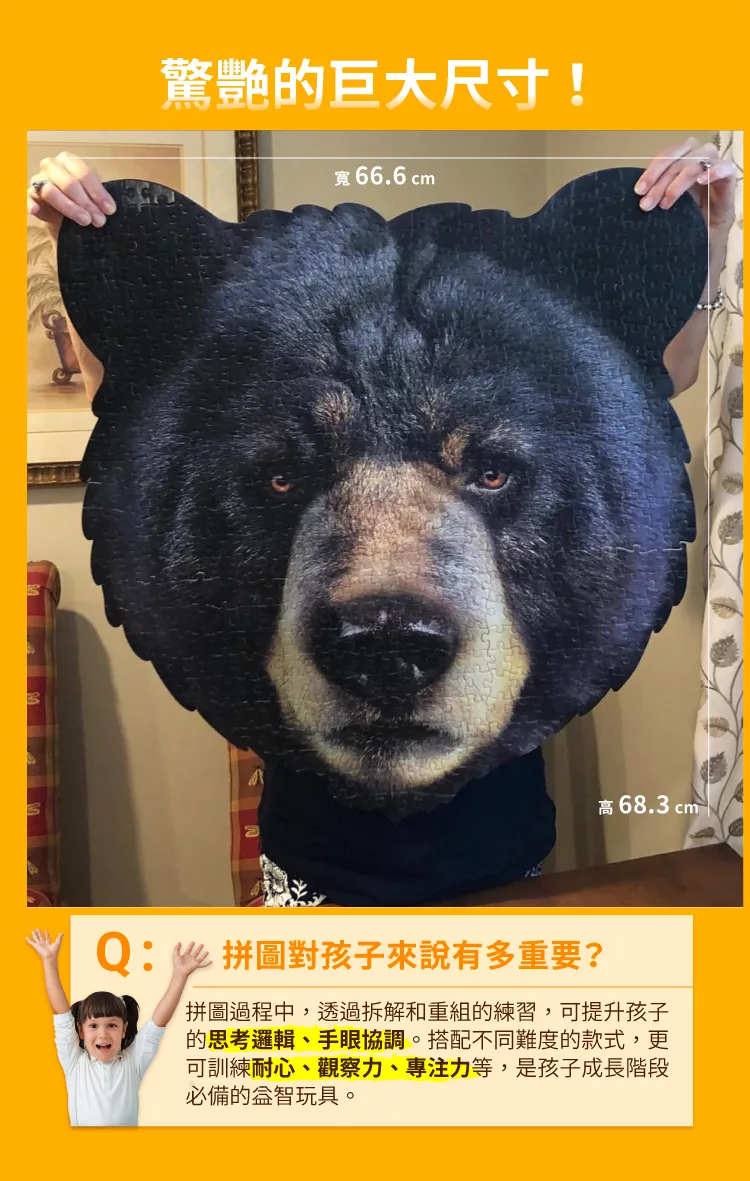 博客來 I Am 拼圖 我是美洲黑熊 550 系列 極限逼真動物 驚嘆大尺寸 難度等同1000片 博客來 I Am 拼圖 我是美洲黑熊 550 系列 極限逼真動物 驚嘆大尺寸 難度等同1000片