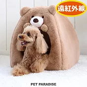 【PET PARADISE】寵物用品-屋床 小熊 M(遠紅外線)
