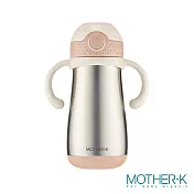 韓國MOTHER-K 頂級不鏽鋼保溫/保冷學習杯350ml 草莓牛奶