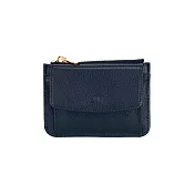J II 零錢包-口袋牛皮卡片零錢包-3102 深藍色