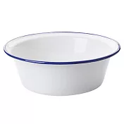 《IBILI》寬底琺瑯餐碗(藍20cm) | 飯碗 湯碗