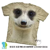 【摩達客】美國進口The Mountain 貓鼬臉 純棉環保短袖T恤 M 大人版