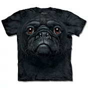 摩達客-The Mountain 自然純棉系列 黑巴哥犬臉 T恤 M 青少年版
