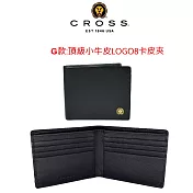 【CROSS】台灣總經銷 限量1折 頂級小牛皮短夾送頂級真皮皮帶 全新專櫃展示品 (贈禮盒提袋) G款-LOGO8卡