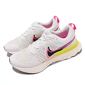 Nike React Infinity Run FK 2 女鞋 慢跑鞋 針織鞋面 輕量透氣 避震包覆 運動 白粉 DJ5396-100 23cm WHITE/PINK