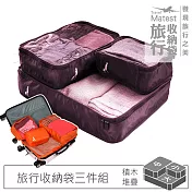 旅行玩家 旅行收納三件組(大+中+小) 葡萄紫