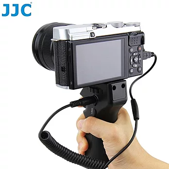 JJC相機槍把手把手柄HR+Cable-C(相容佳能Canon原廠RS-60E3快門線)適R10,R7,R6,R,RP 90D 80D 850D 800D 200D 100D M5 M6 II