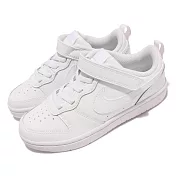 Nike 休閒鞋 Court Borough Low 2 童鞋 魔鬼氈 舒適 小白鞋 中童 休閒穿搭 白 BQ5451-100 17cm WHITE/WHITE-WHITE