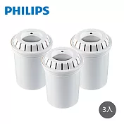 【Philips 飛利浦】四重超濾濾水壺濾芯(三入) AWP201 白